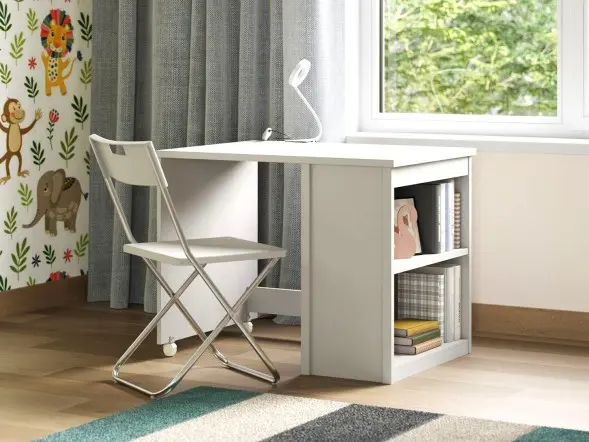 Flair Charlie Pull Out Desk with Side Shelves