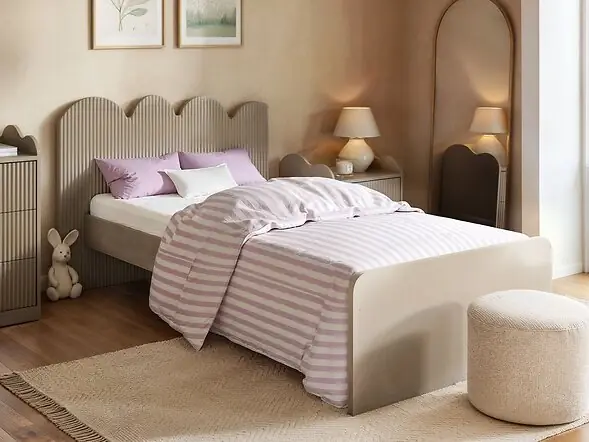 Flair Calista Ribbed Cloud Headboard Single Bed