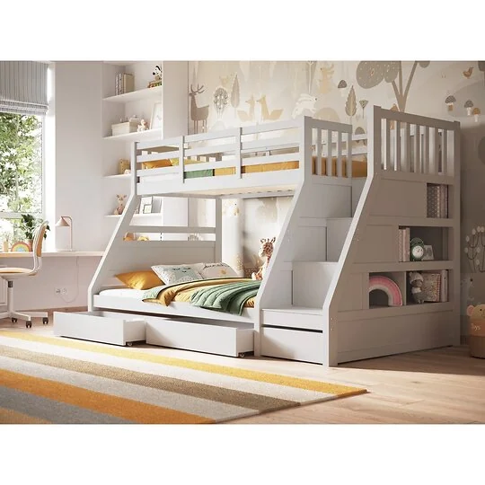 Flair Lunar Triple Bunk Bed in White