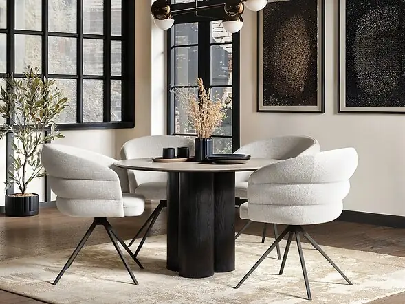 SOLACE+CO Deko Dining Table with Eira Chairs Set of 4
