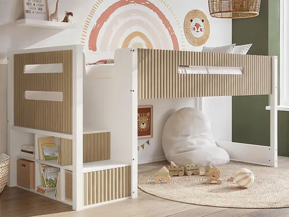 Flair Luca Ribbed Mid Sleeper Bed