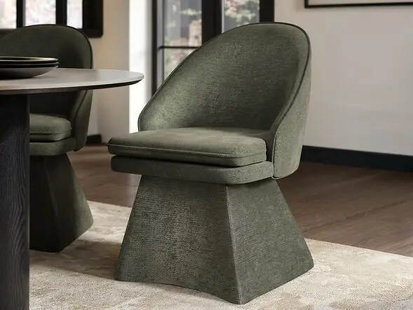 SOLACE+CO Deko Dining Table with Aiko Green Chairs Set of 4