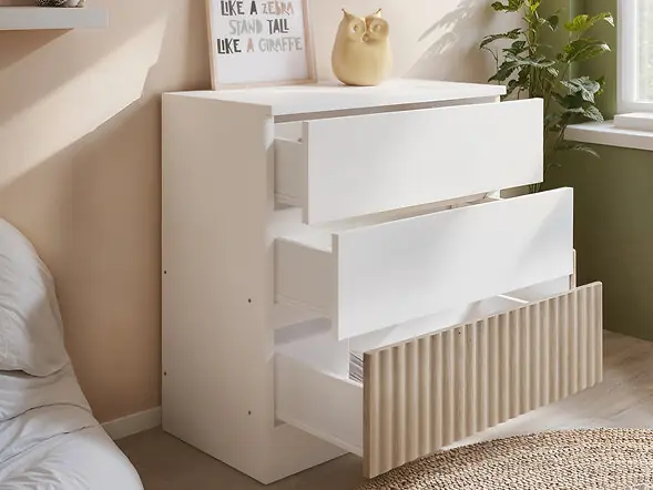 Flair Luca 3 Drawer Chest of Drawers White