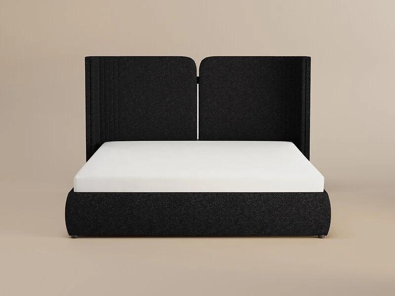 SOLACE+CO Lumen Ottoman Bed with LED Winged Headboard – view 6