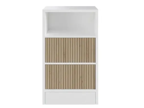 Flair Luca 3 tier storage unit with ribbed doors