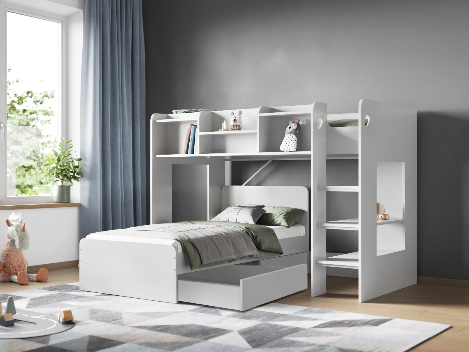 Flair Wizard L-Shape Bunk Bed