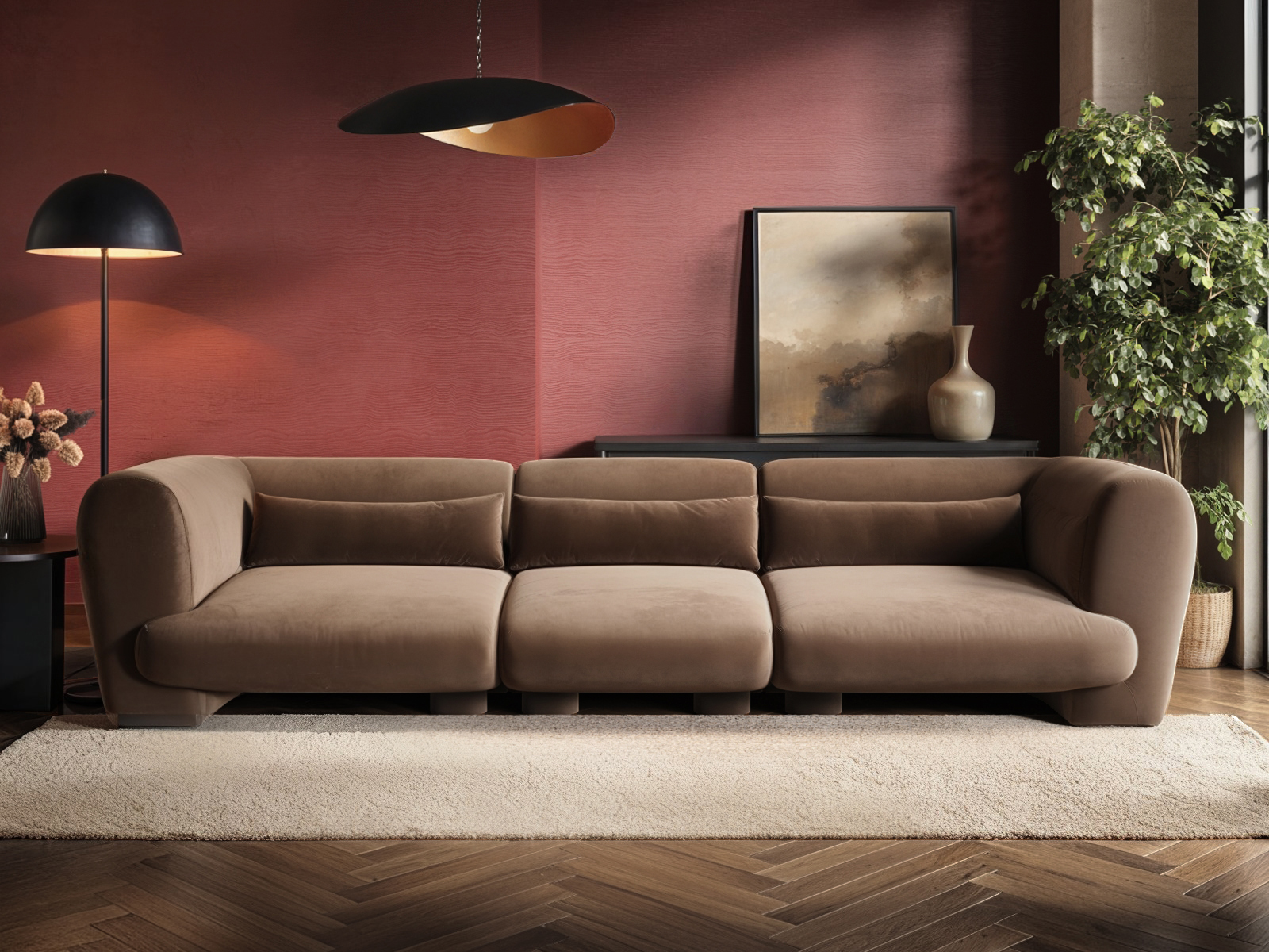 brown SOLACE+CO Maddox sofa