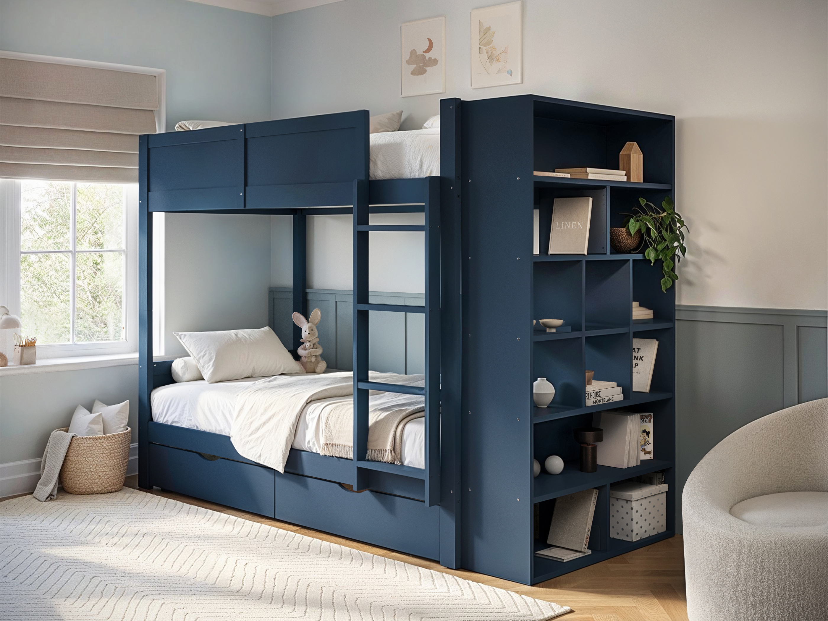 Flair Ruby bunk bed with bookcase