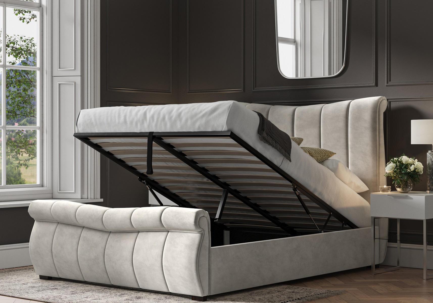 Sleigh Beds With Storage